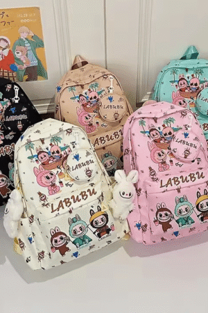 Cartable Labubu college kawaii