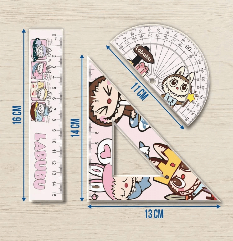 labubu kit de géométrie rentrée scolaire