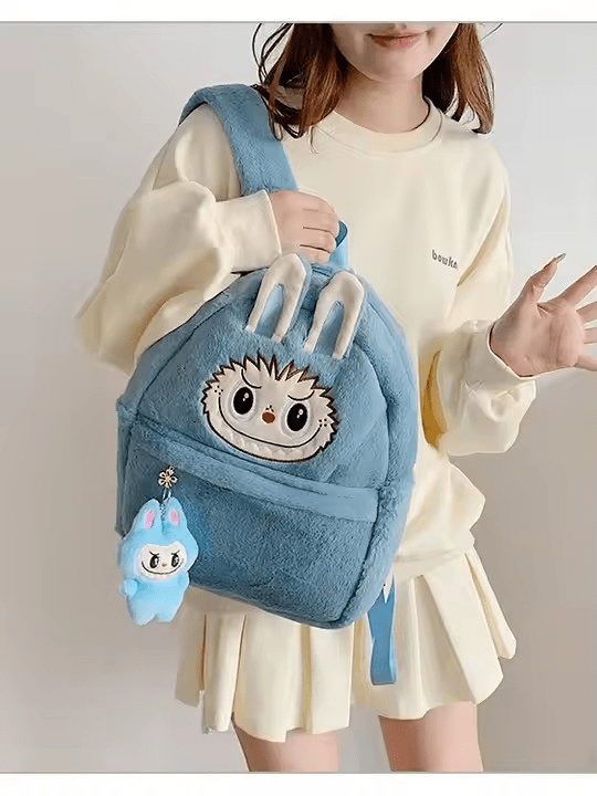 Sac à dos peluche Labubu – Mignon, doux et pratique - Image 3