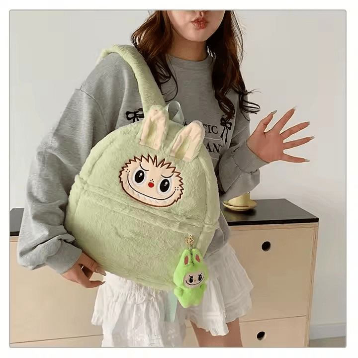 Sac à dos peluche Labubu – Mignon, doux et pratique - Image 4