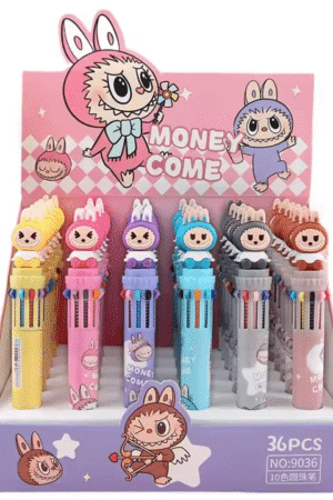 Stylo multi-couleur Labubu – Pratique et ludique pour écrire